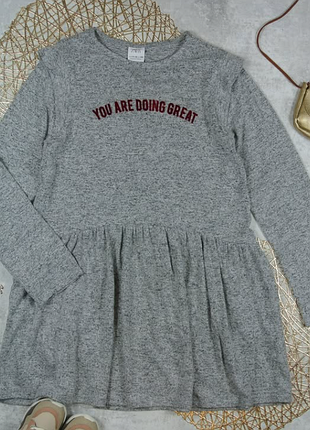 Платье серое меланж zara 11-12р 152см 3
