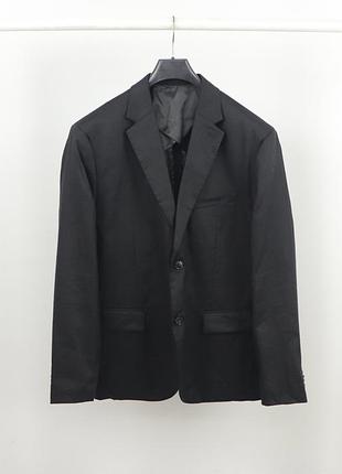 Чоловічий лляний піджак h&m black