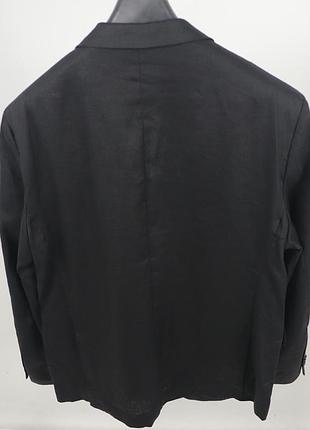 Чоловічий лляний піджак h&m black 6