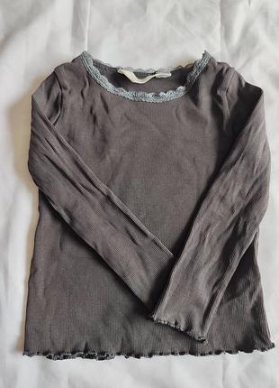 Кофта-лонгслив h&amp;m для девочки, 110 размер