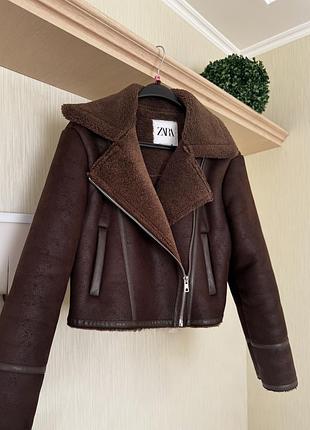 Дублянка жіноча zara коричнева xs