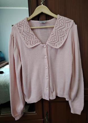 Жіночий кардиган essence вінтажний рожевий l-xl акрил