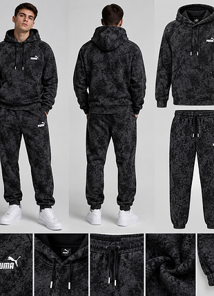 Спортивный мужской  костюм с худи варенка puma,nike  на флисе в норма/батал/супербатал