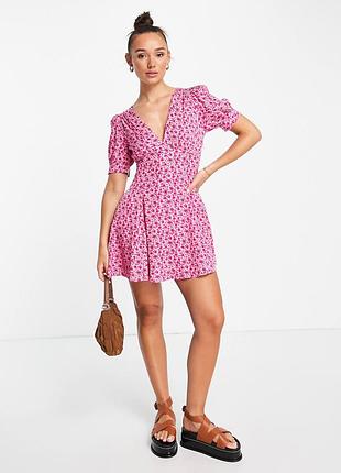 Міні-сукня topshop micro rose tea рожевого кольору