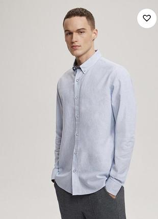 Uniqlo чоловіча сорочка, рубашка лляна, брендова сорочка, рубашка
