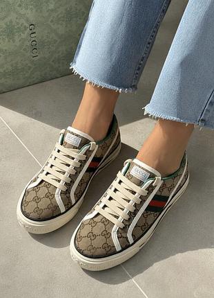 Кеди жіночі gucci з монограмою