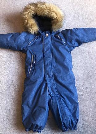 Зимовий комбінезон reima для хлопчика, синій з хутром ☃️❄️