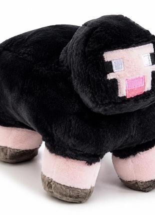 Мягкая игрушка minecraft черная овца black sheep 18 см с присоской