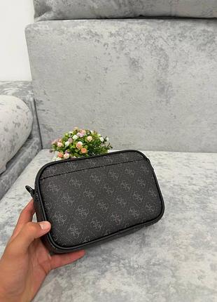 Сумка чоловіча guess чорна монограм 3