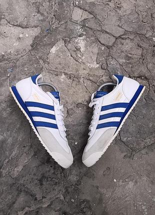 Кросівки чоловічі adidas dragon gazelle samba білі з синім