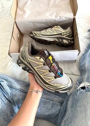 Кроссовки salomon xt-6 vintage khaki gore-tex   💧 влагозащита 💧  арт 19004