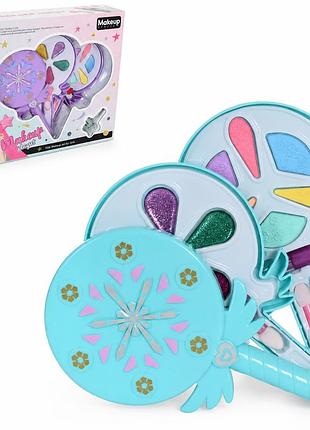 Детский косметический набор makeup playset цветок с зеркальцем и аппликаторами