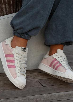 Кроссовки женские adidas superstar cappuccino pink