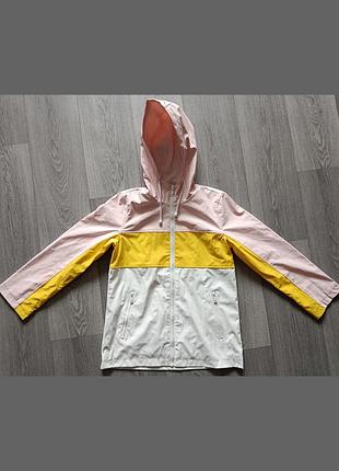 Женская легкая куртка - ветровка в стиле колорблок (topshop color block rain mac / windbreaker). Курточка - ветровка