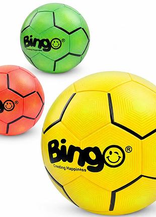 Футбольный мяч bingo размер 5 pu 3,5 мм 470 г ламинированный 3 цвета