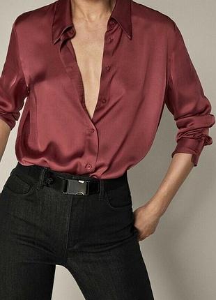 Атласна блуза massimo dutti