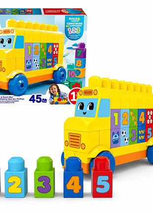 Конструктор mega bloks автобус с цифрами 45 деталей для детей от 1 года