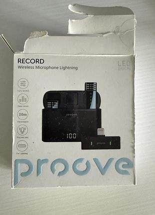 Мікрофони і звукозапис proove record wireless microphone lightning