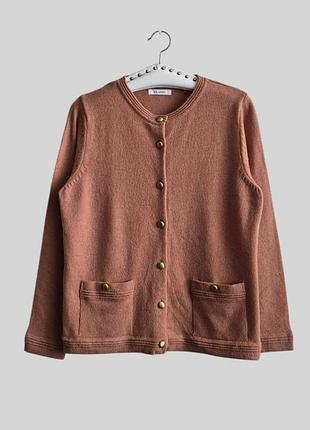 Вовняний джемпер кардиган кофта на ґудзиках m&s
