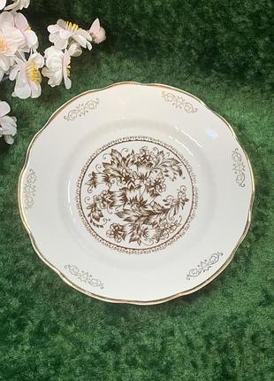 Винтажная тарелка мелкая столовая/закусочная коростенский фарфор 19,5 см (н8219)