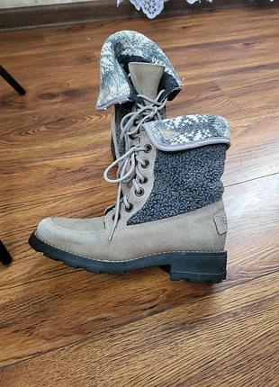 Женские зимние ботинки roxy 38 р., натуральная замша, made in italy, 25 см