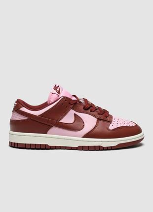 Кросівки жіночі nike sb dunk low next nature burgundy pink