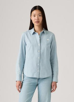 Женская хлопковая рубашка levi's в полоску