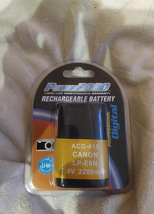 Акумуляторна батарея powerextra acd-415 canon lp-e6n