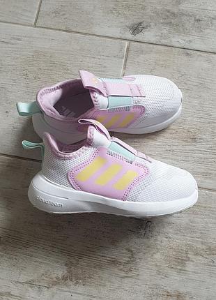 Кросівки для дівчаток adidas tensaur comfort білі з рожевим та жовтим