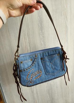 Винтажная джинсовая сумочка guess(реплика) в стиле y2k 🧚‍♀️