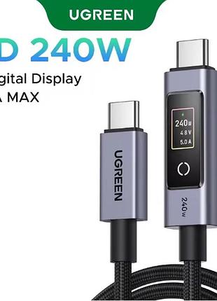 Кабель ugreen pd240w usb-c з цифровим дисплеєм (1m.) large version