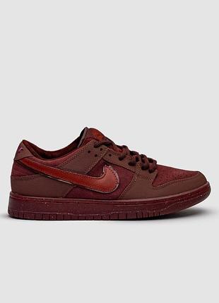 Кросівки чоловічі та жіночі nike sb dunk low premium бордо