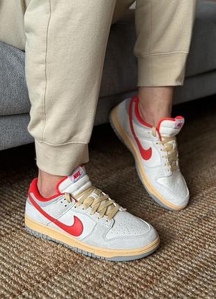 Кросівки чоловічі nike dunk low sail/picante red-photon dust