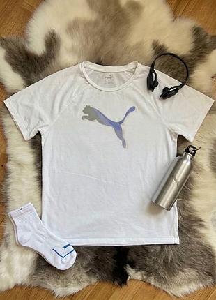 Спортивна жіноча футболка puma s біла з логотипом