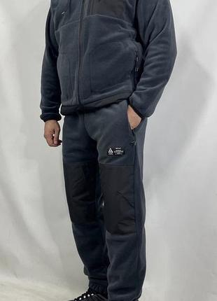 Спортивний костюм чоловічий nike acg зимовий, подвійний фліс, сірий