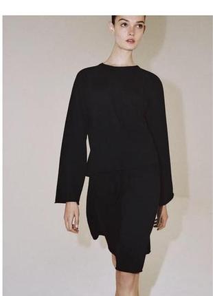 Жіночий лонгслів zara чорний базовий
