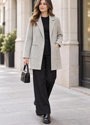 Пальто жіноче dorothy perkins світло-сіре, uk 14