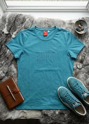 Оригінальна жіноча футболка puma  m/l бірюзова