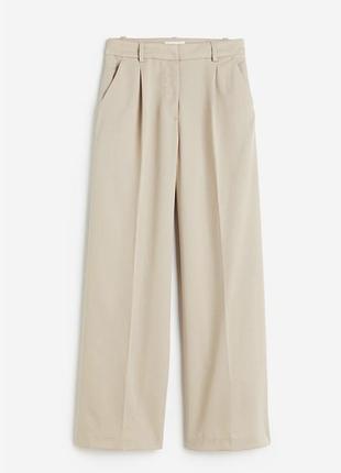 Брюки жіночі h&m wide-leg бежеві l-xl