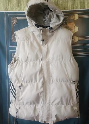 Утеплена жилетка y-3 з капюшоном, l-xl