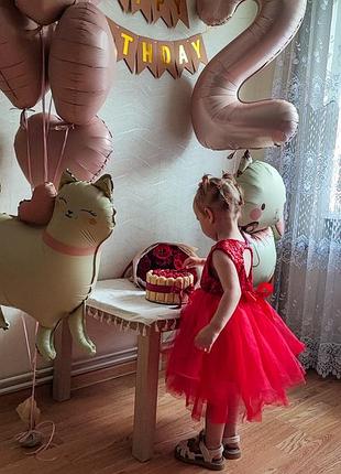 Сукня для дівчинки червона з паєтками
