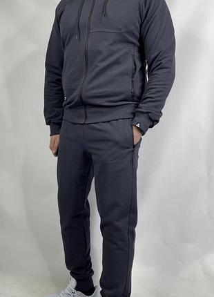 Чоловічий костюм nike графіт | лакоста котон | s-2xl | туреччина