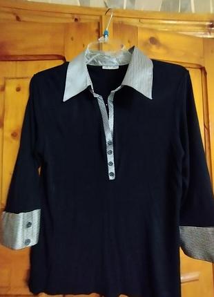 Жіноча сорочка paypal чорна з рукавом 3/4