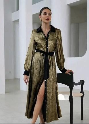 Довга сукня сорочка на ґудзиках shein l без пояса