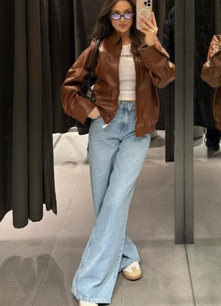 Куртка шкірянка zara