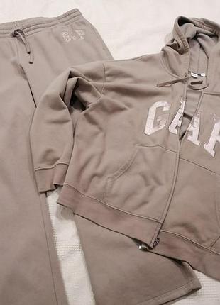 Спортивний костюм gap з худі та штанами, бежевий