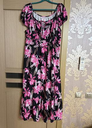Міді сукня в квітковий принт shein 2xl 2