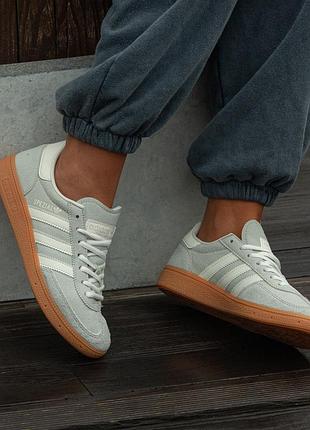 Кросівки жіночі adidas spezial grey white suede