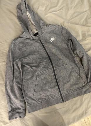 Кофта  nike на змійці, сіра