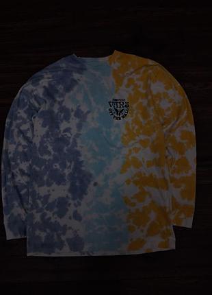 Патриотический лонгслив vans "think peace" в стиле tie-dye